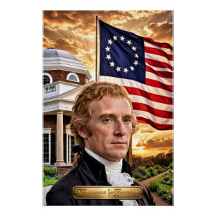 Póster Thomas Jefferson: 3er Presidente de EE. UU.