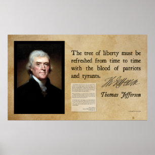 Póster Thomas Jefferson - Árbol de la Libertad