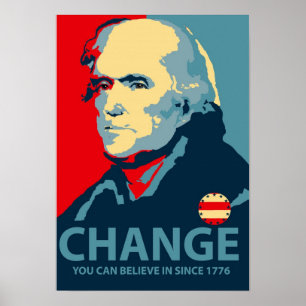 Póster Thomas Jefferson Change