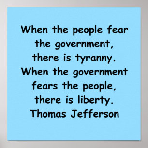 Póster thomas jefferson cita