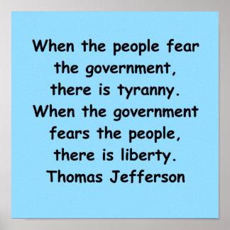Póster thomas jefferson cita