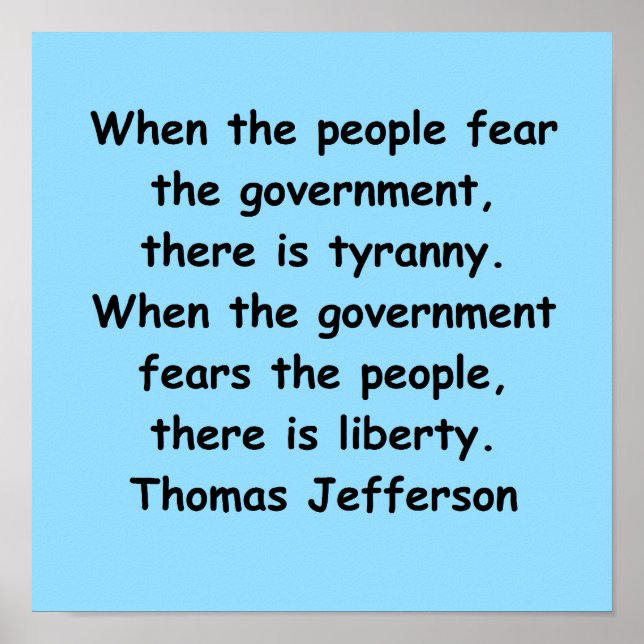Póster thomas jefferson cita (Frente)