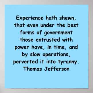 Póster thomas jefferson cita