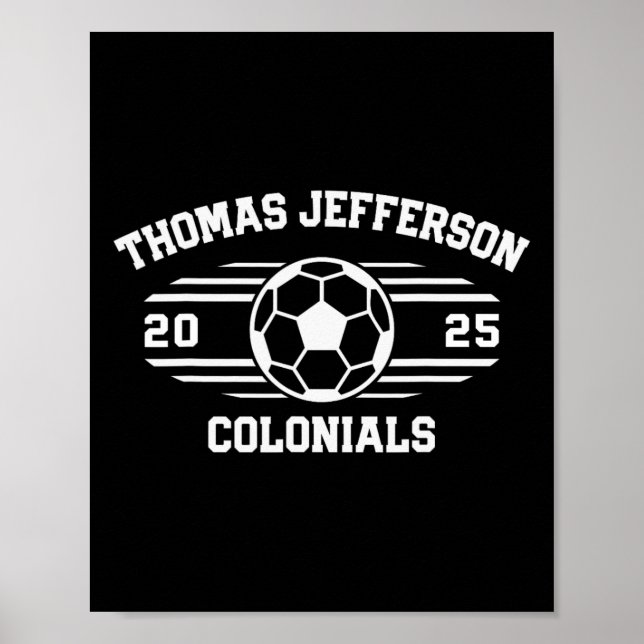 Póster Thomas Jefferson Coloniales Fútbol Byll 2025  (Frente)