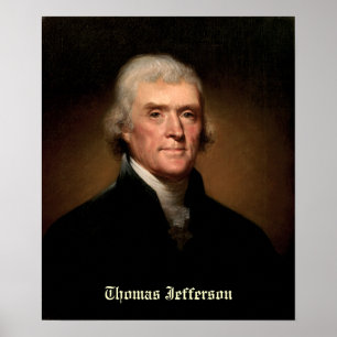 Póster Thomas Jefferson de Rembrandt Peale - circa 1800