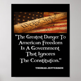 Póster Thomas Jefferson El Mayor Peligro Para La Libertad