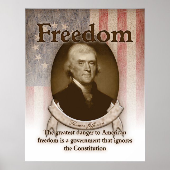 Póster Thomas Jefferson - Libertad (Frente)