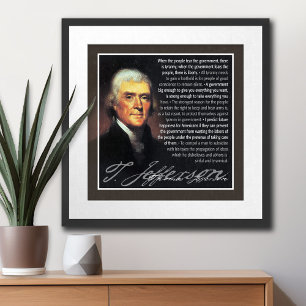 Póster Thomas Jefferson - múltiples citas