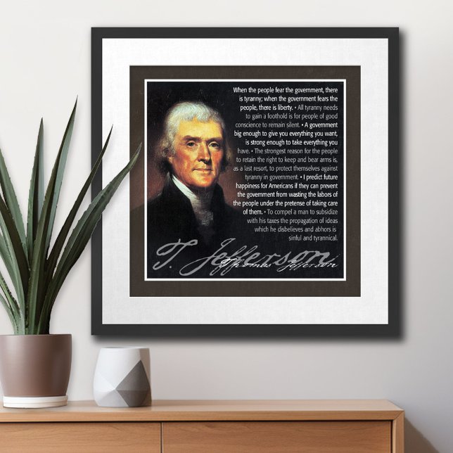 Póster Thomas Jefferson - múltiples citas (Thomas Jefferson Poster)