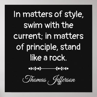 Póster Thomas Jefferson Quote -- Stand like a rock