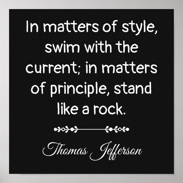 Póster Thomas Jefferson Quote -- Stand like a rock (Frente)