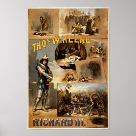 Póster Thomas Keene en el Teatro Vintage de Richard III