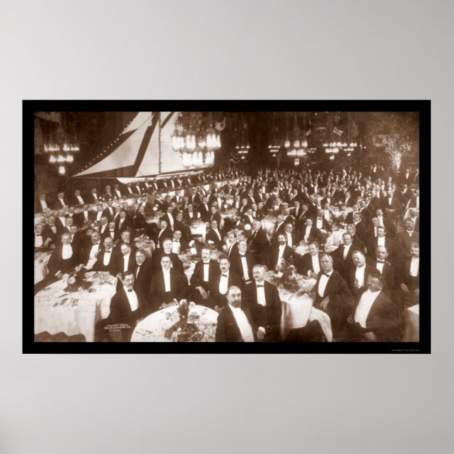 Póster Thomas Lipton Banquet Photo 1906 (Frente)