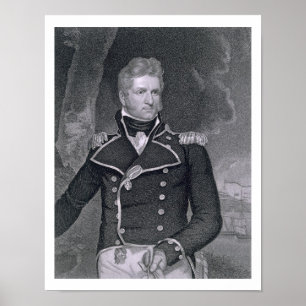 Póster Thomas Macdonough (1783-1825) grabado por Juan B.
