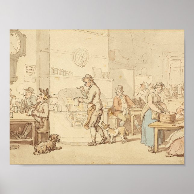 Póster Thomas Rowlandson - Interior of an Inn (Frente)