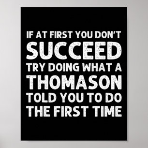 Póster Thomason Funny Surname Family Tree Birthday Reunio