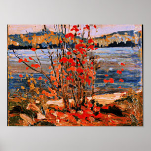 Póster Thomson - Lago y Árbol Rojo