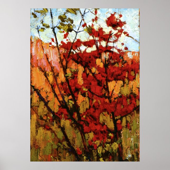 Póster Thomson - Maple suave en otoño (Frente)