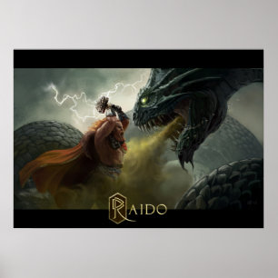 Póster Thor Vs Jormungand Poster