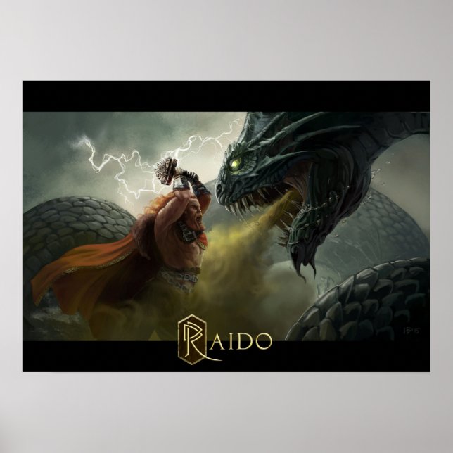 Póster Thor Vs Jormungand Poster (Frente)
