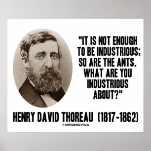 Póster Thoreau No Suficiente Para Ser Industriales, Al Ig