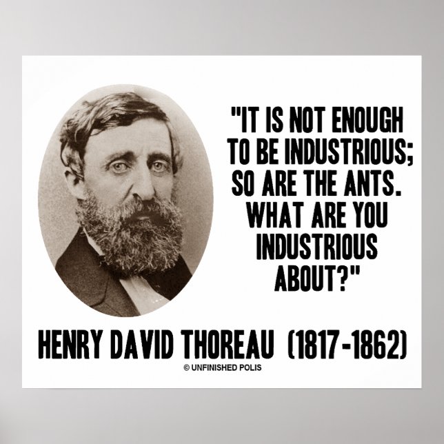 Póster Thoreau No Suficiente Para Ser Industriales, Al Ig (Frente)