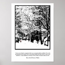 Póster Thoreau Soltude Quote Poster - Camino solitario Nu
