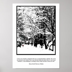 Póster Thoreau Soltude Quote Poster - Camino solitario Nu