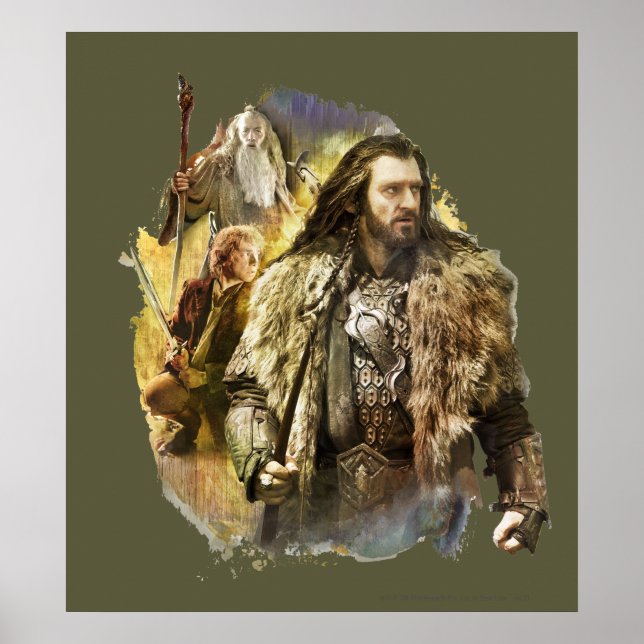 Póster THORIN OAKENSHIELD™, BILBO BAGGINS™, Gandalf (Frente)