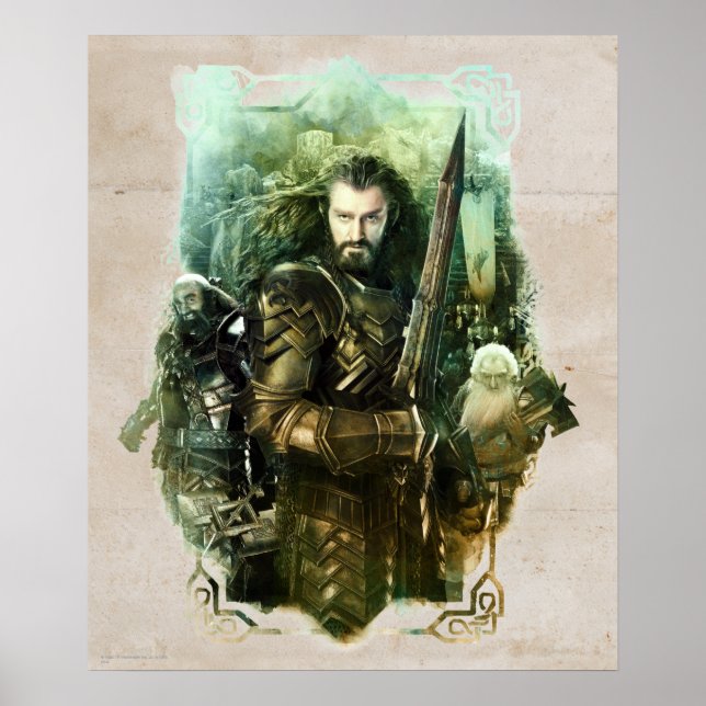 Póster THORIN OAKENSHIELD™, Dwalin y Balin Graphic (Frente)
