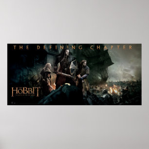 Póster THORIN OAKENSHIELD™, hogar y Kili al borde de la b