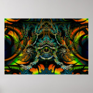 Póster Thorne de Thornz 3D Fractal simétrico