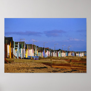 Póster Thorpe Bay Beach Huts Essex Inglaterra