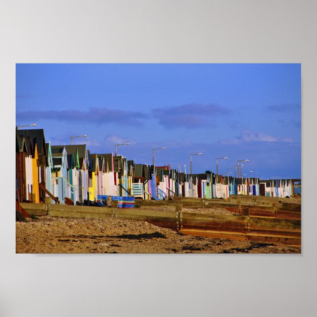Póster Thorpe Bay Beach Huts Essex Inglaterra (Frente)