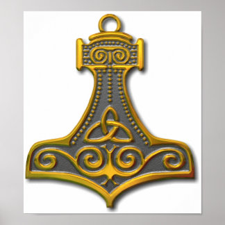 Póster Thor's Hammer-gold