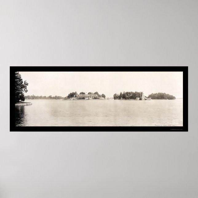 Póster Thousand Islands NY Photo 1909 (Frente)