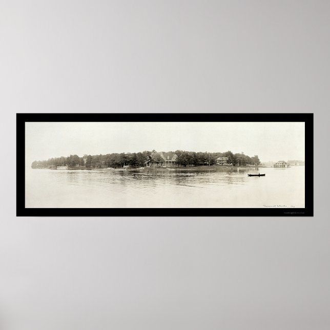 Póster Thousand Islands NY Photo 1909 (Frente)