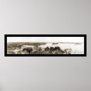 Póster Thousand Islands NY Photo 1912