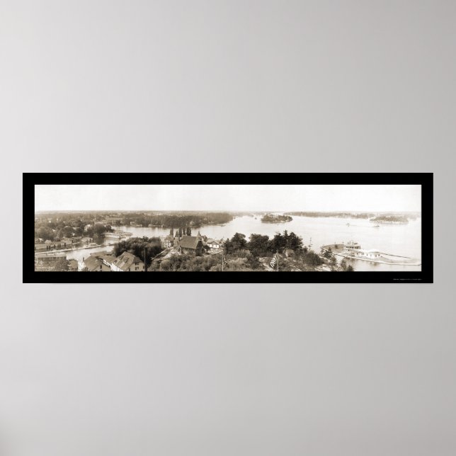 Póster Thousand Islands NY Photo 1912 (Frente)