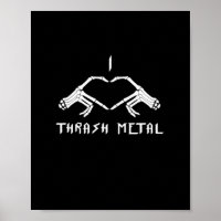 Thrash Skeleton manos corazón clásico