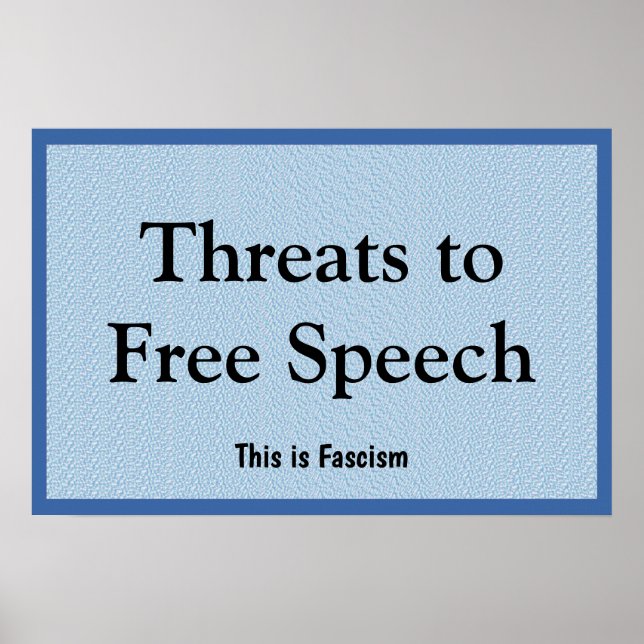 Póster Threats to Free Speech (Frente)
