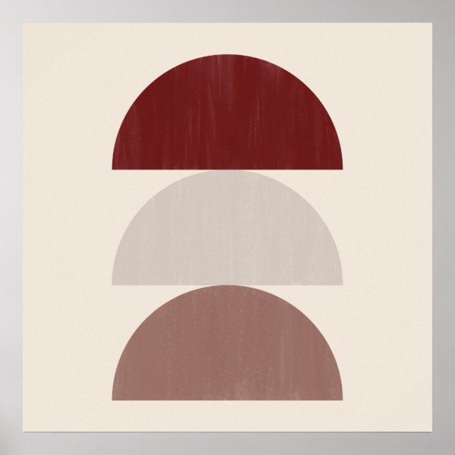 Póster Three Color Painted Crescents 01 (Frente)