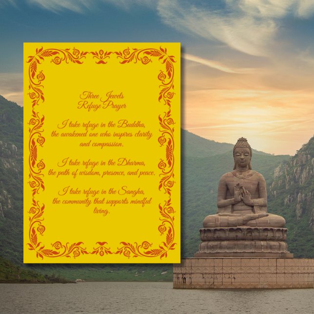 Póster Three Jewels Refuge Buddhist Minimalist Adult  (Subido por el creador)