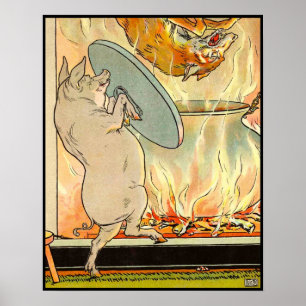 Póster Three Little Pigs: In Fell The Wolf