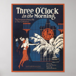 Póster Three O'Clock in the Morning Songbook Cover