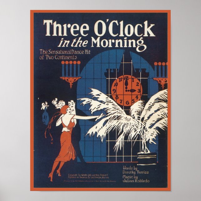 Póster Three O'Clock in the Morning Songbook Cover (Frente)