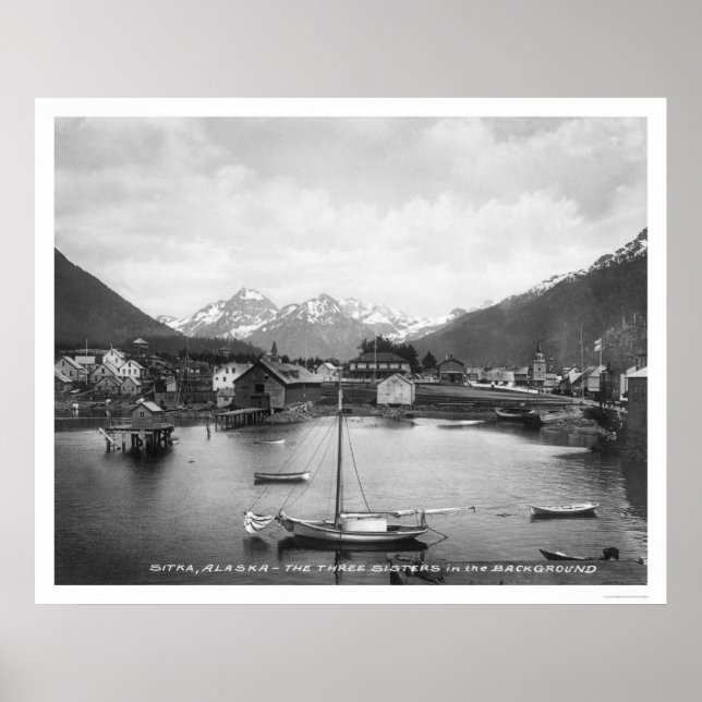 Póster Three Sisters Mountains Sitka 1912 (Frente)