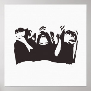 Póster Three wise monkeys