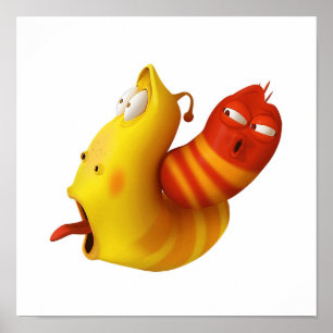 Póster Threepa New Red Yellow Larva también conocida como