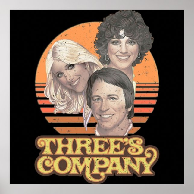 Póster Threes Company vintage TShirt (Frente)
